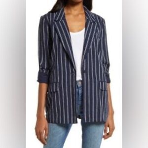 Treasure & Bond Linen Pinstripe Blazer